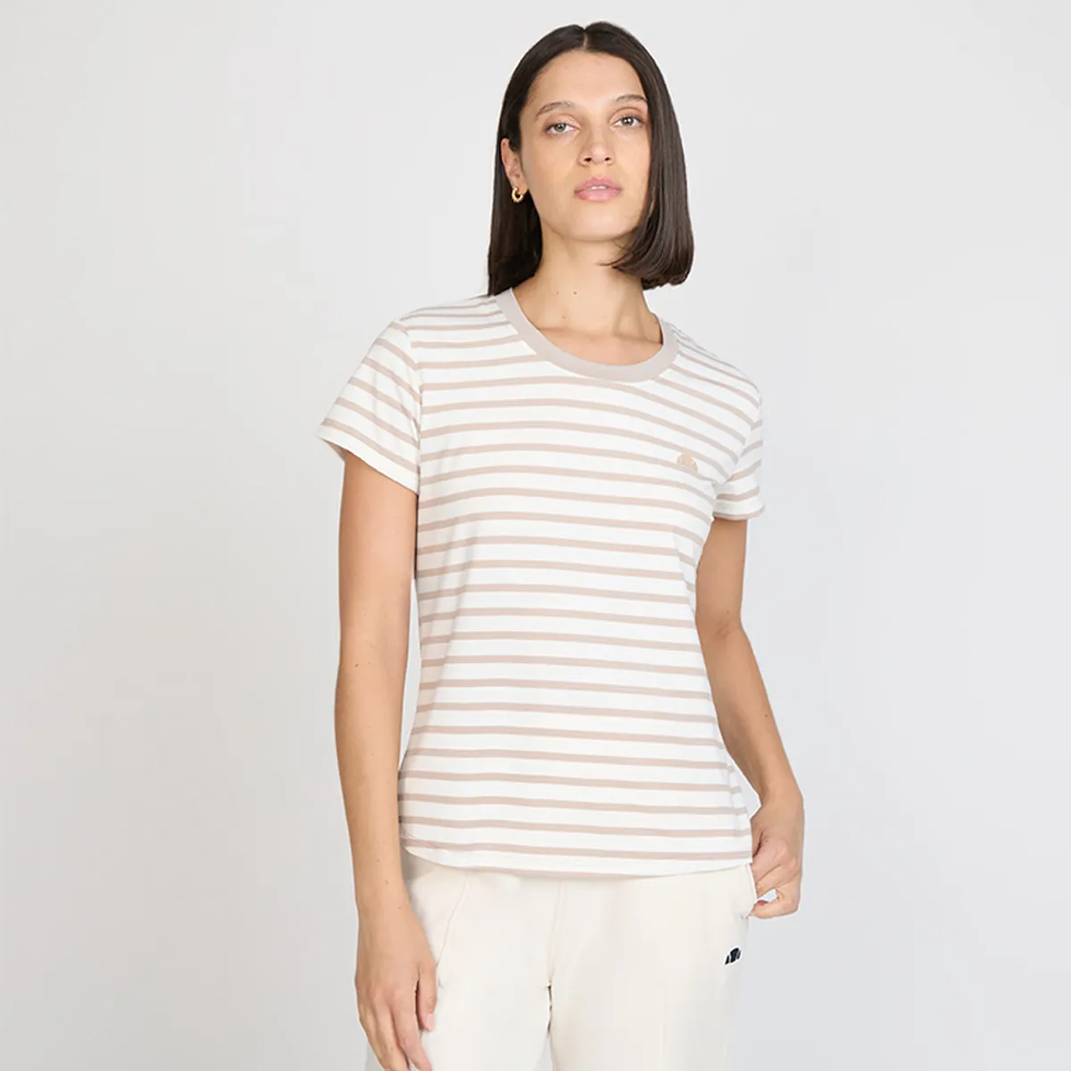 ELLESSE - POLERA MUJER ELLESSE LULU RAYAS/CAFÉ