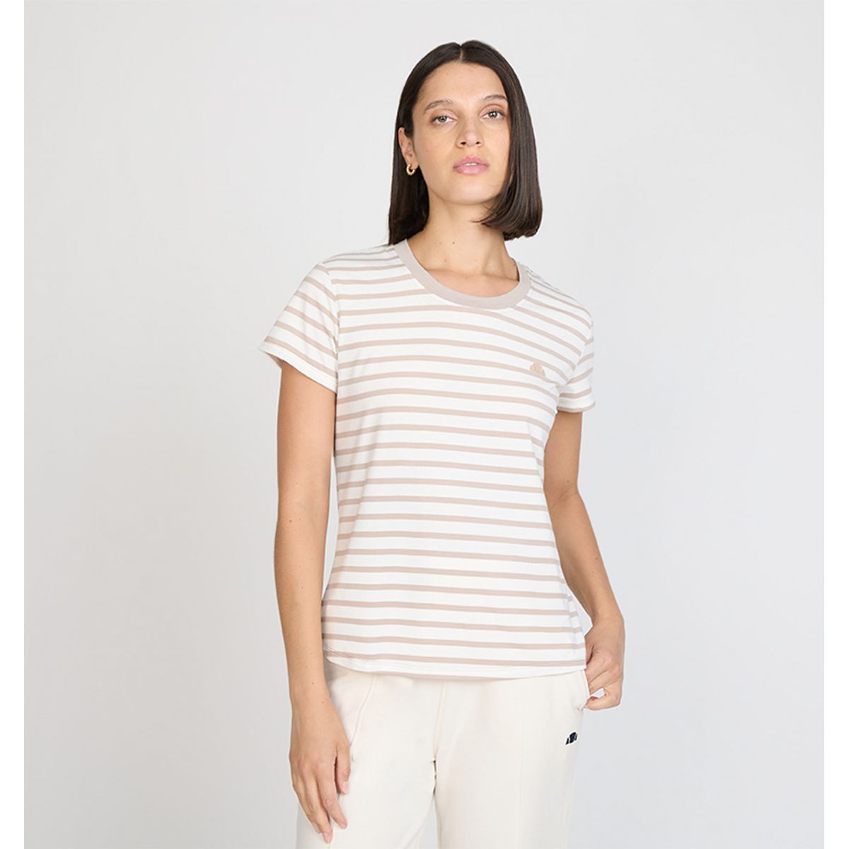 ELLESSE - POLERA MUJER ELLESSE LULU RAYAS/CAFÉ