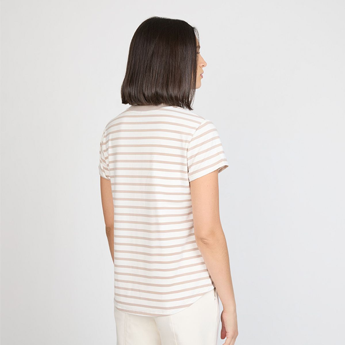 ELLESSE - POLERA MUJER ELLESSE LULU RAYAS/CAFÉ