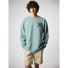 BLUE BANANA - Poleron Unisex Classic Crew Verde Claro