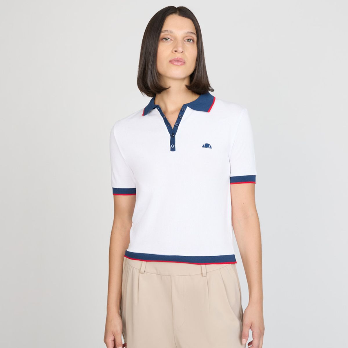ELLESSE - POLERA MUJER ELLESSE LEXIE BLANCO/AZUL