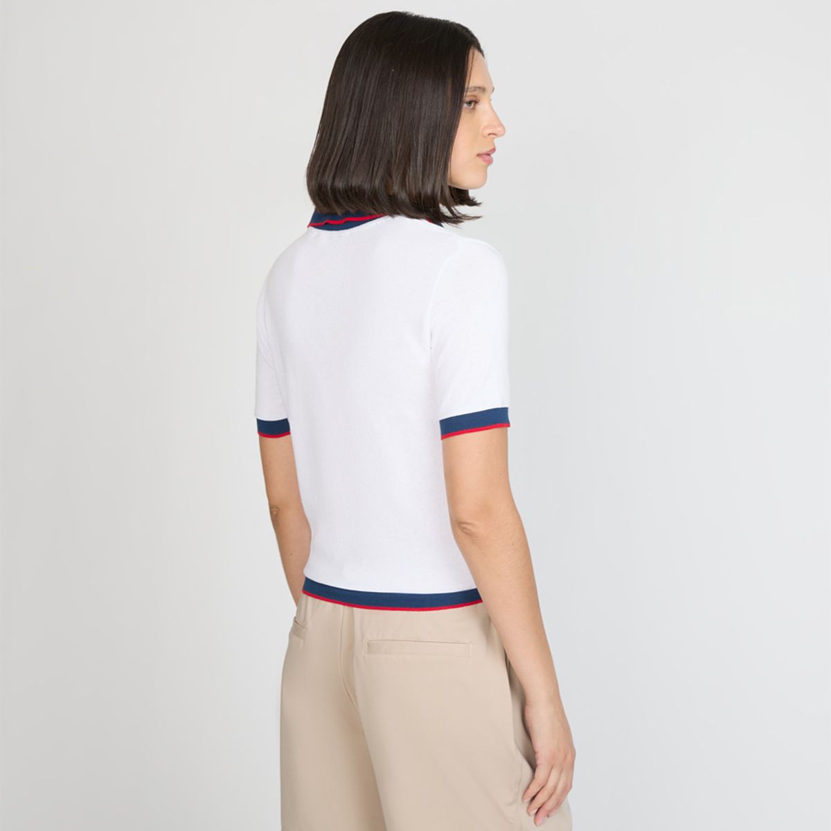 ELLESSE - POLERA MUJER ELLESSE LEXIE BLANCO/AZUL