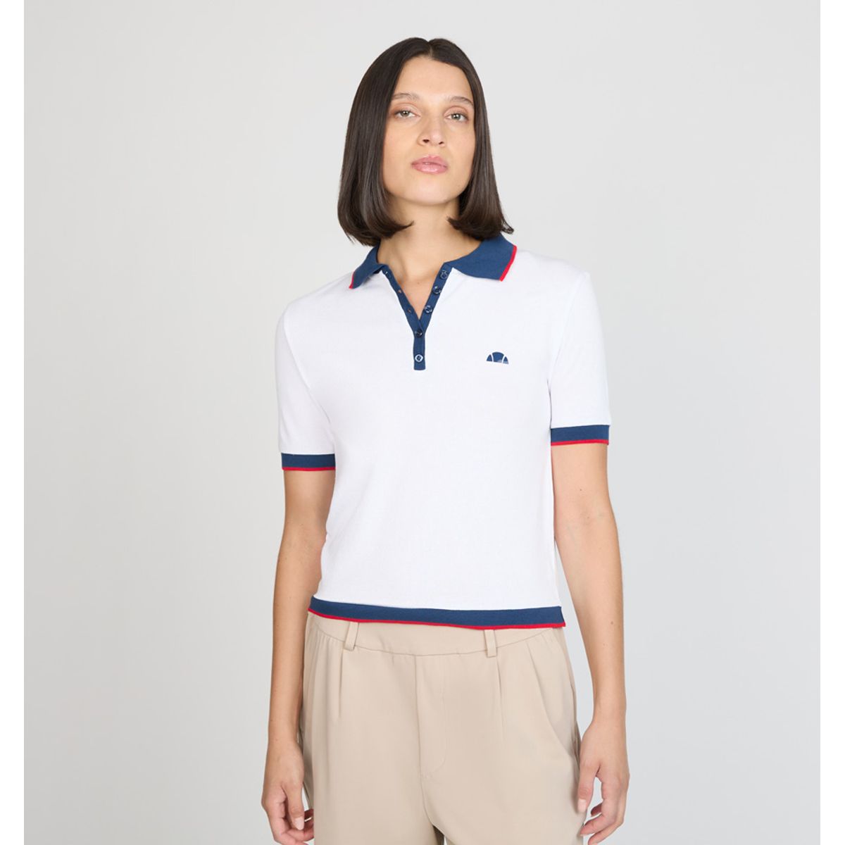ELLESSE - POLERA MUJER ELLESSE LEXIE BLANCO/AZUL