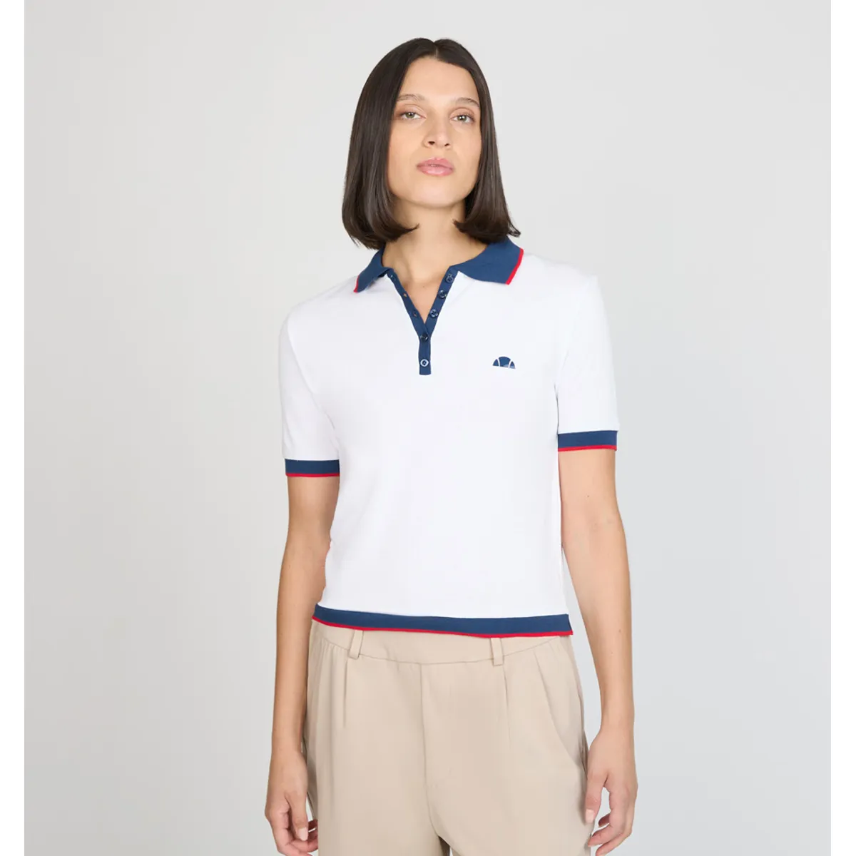 ELLESSE - POLERA MUJER ELLESSE LEXIE BLANCO/AZUL