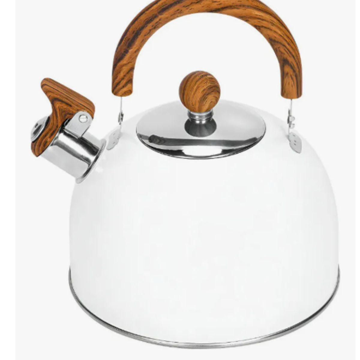 GENERICO - Tetera Silbante 25l Acero Inoxidable Blanco Blanco
