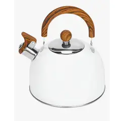 GENERICO - Tetera Silbante 25l Acero Inoxidable Blanco Blanco