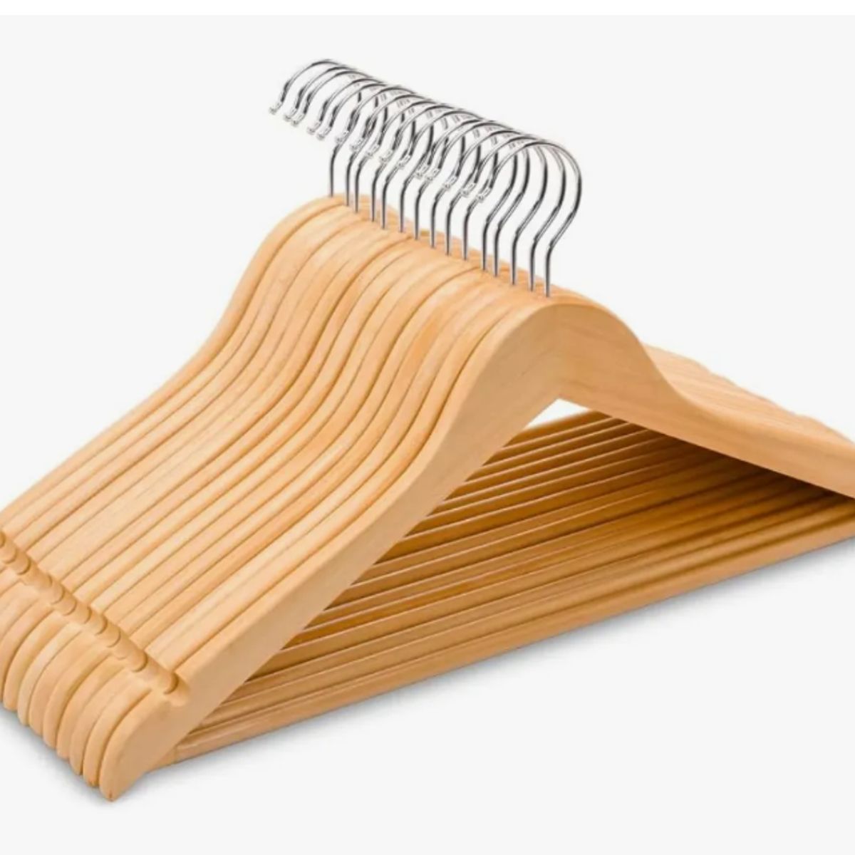 GENERICO - Set 10 Pieza Ganchos De Madera Colgadores Para Ropa Pantalón