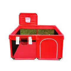 GENERICO - Corralito Para Bebe Corral De Seguridad Plegable Gimnasio Rojo Brillante Osos