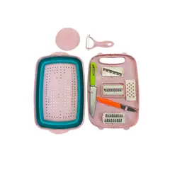 IRM - Cortador Frutas Y Verduras Multifuncional Contenedor Rosa