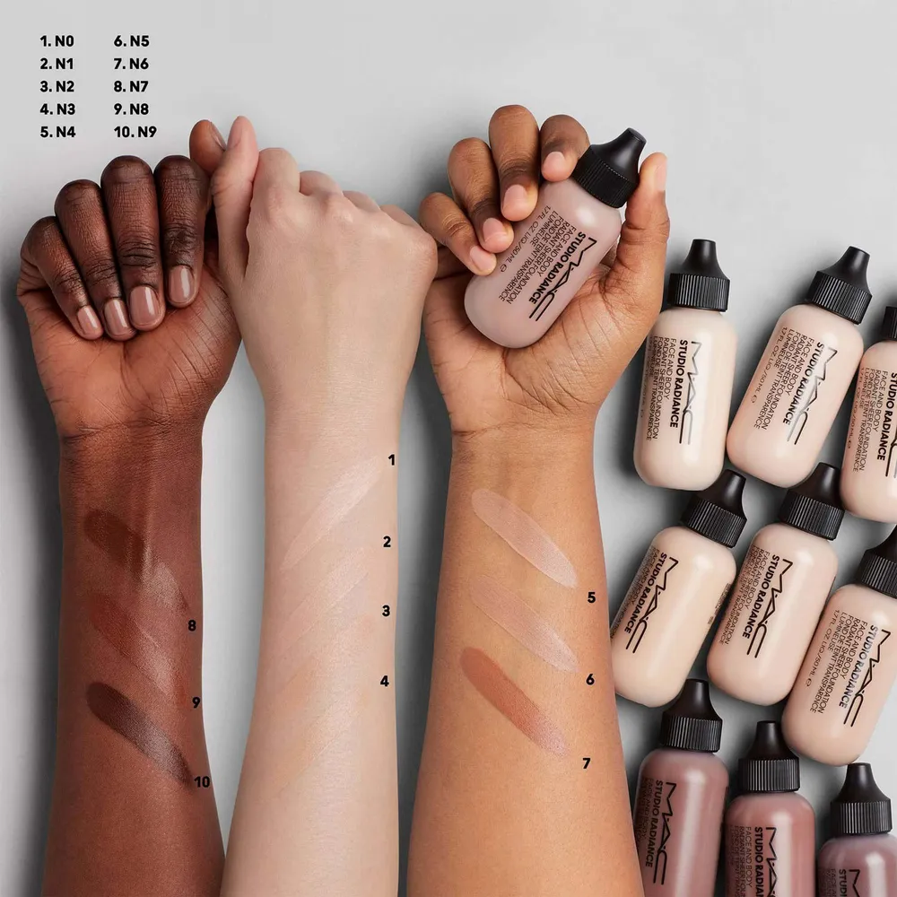 Base De Maquillaje Studio Radiance Face And Body Radiant Sheer - N8, foto 4