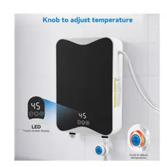 GENERICO - Mini Calentador De Agua Para Ducha Moderno Led