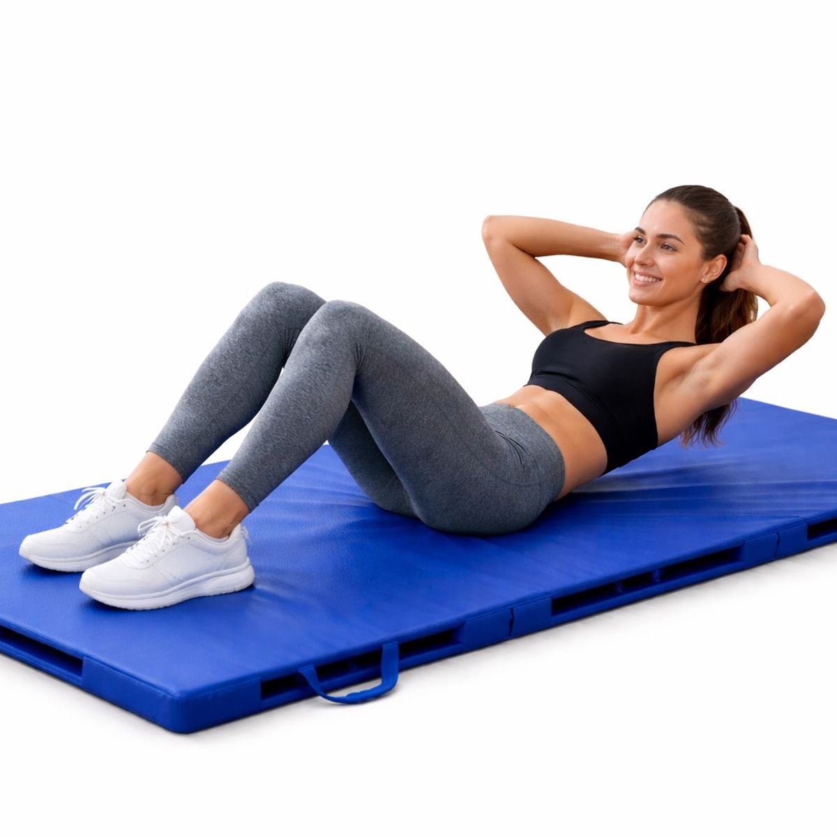 GENERICO - Colchoneta Plegable 180 x 60 x 5 cm Azul – Entrenamiento, Gimnasia y Artes Marciales