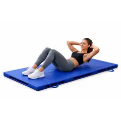 GENERICO - Colchoneta Plegable 180 x 60 x 5 cm Azul – Entrenamiento, Gimnasia y Artes Marciales
