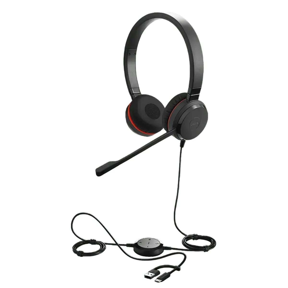 JABRA - Jabra Evolve 30 II Auriculares, USB-C/A, Stereo, MS, con Micrófono y Cancelación de Ruido