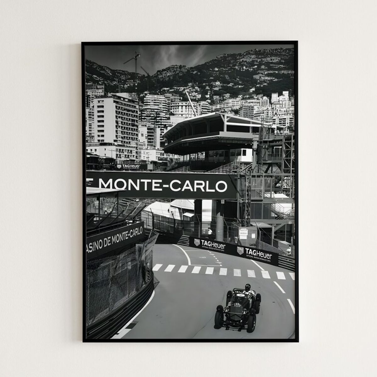 GENERICO - Set de Cuadros Fórmula 1 GP Mónaco Vintage f1 + Marco