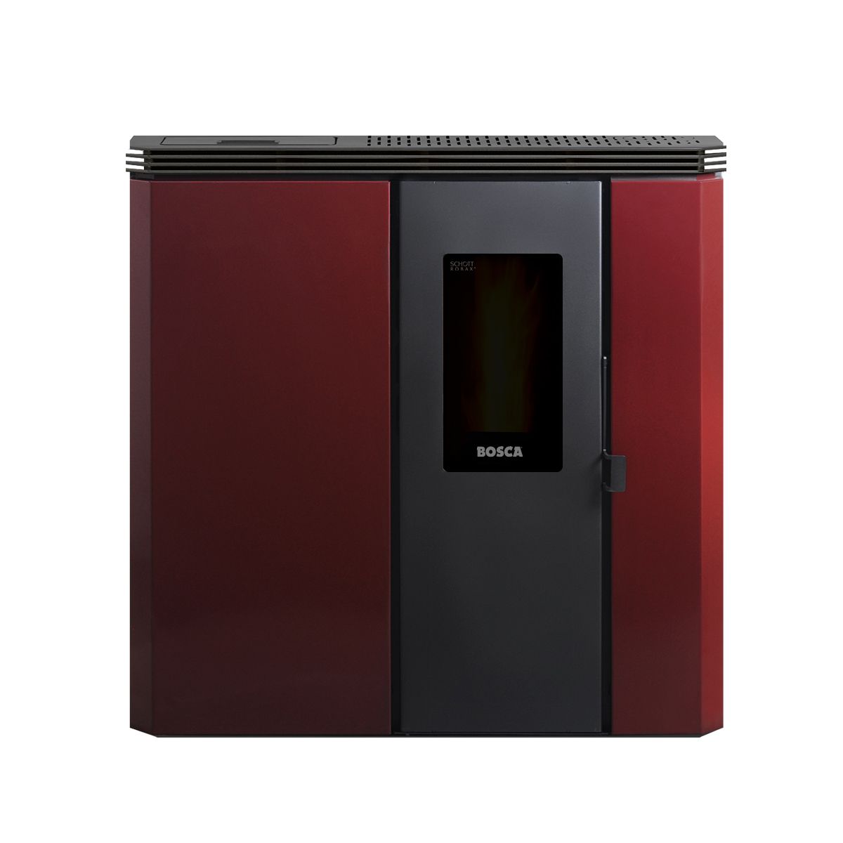 BOSCA - Calefactor Bosca a Pellet FIT+ Black Vision Burdeo