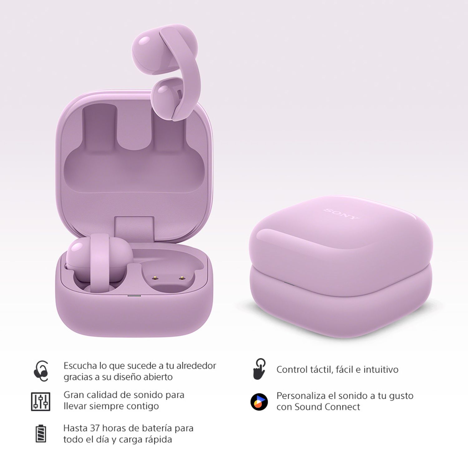 SONY Audífonos inalámbricos LinkBuds Clip Violeta | Falabella Chile