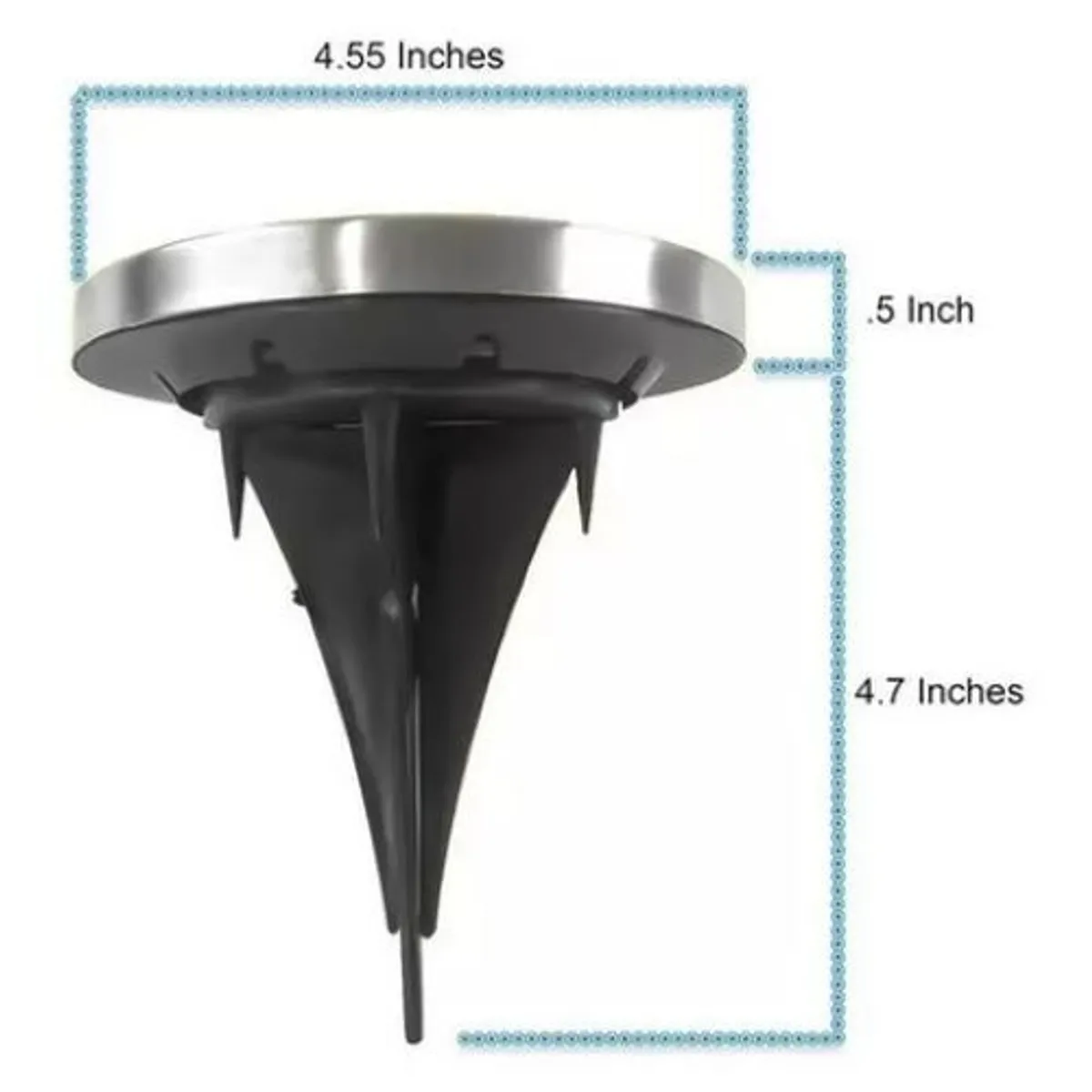GENERICO - Pack 4 Focos Solares Jardín Estaca De 8 Led Tipo Embutido