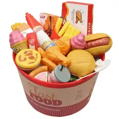 CRUSEC - Set Alimentos de Juguete para Niños Juego de Cocina