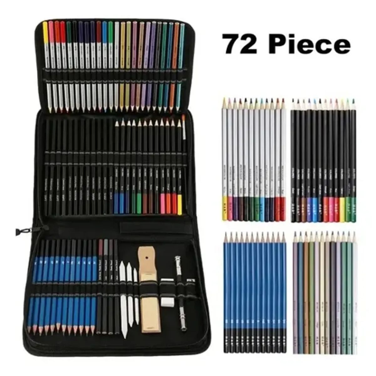 GENERICO - SET 72 Estuche Lápices De Colores Dibujo Profesional