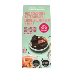 SABORES SIN CULPA - Bombones de Ciruela Damasco y Nuez 100 g