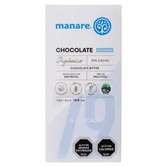 MANARE - Chocolate 79% Cacao Sin Azúcar 100 g