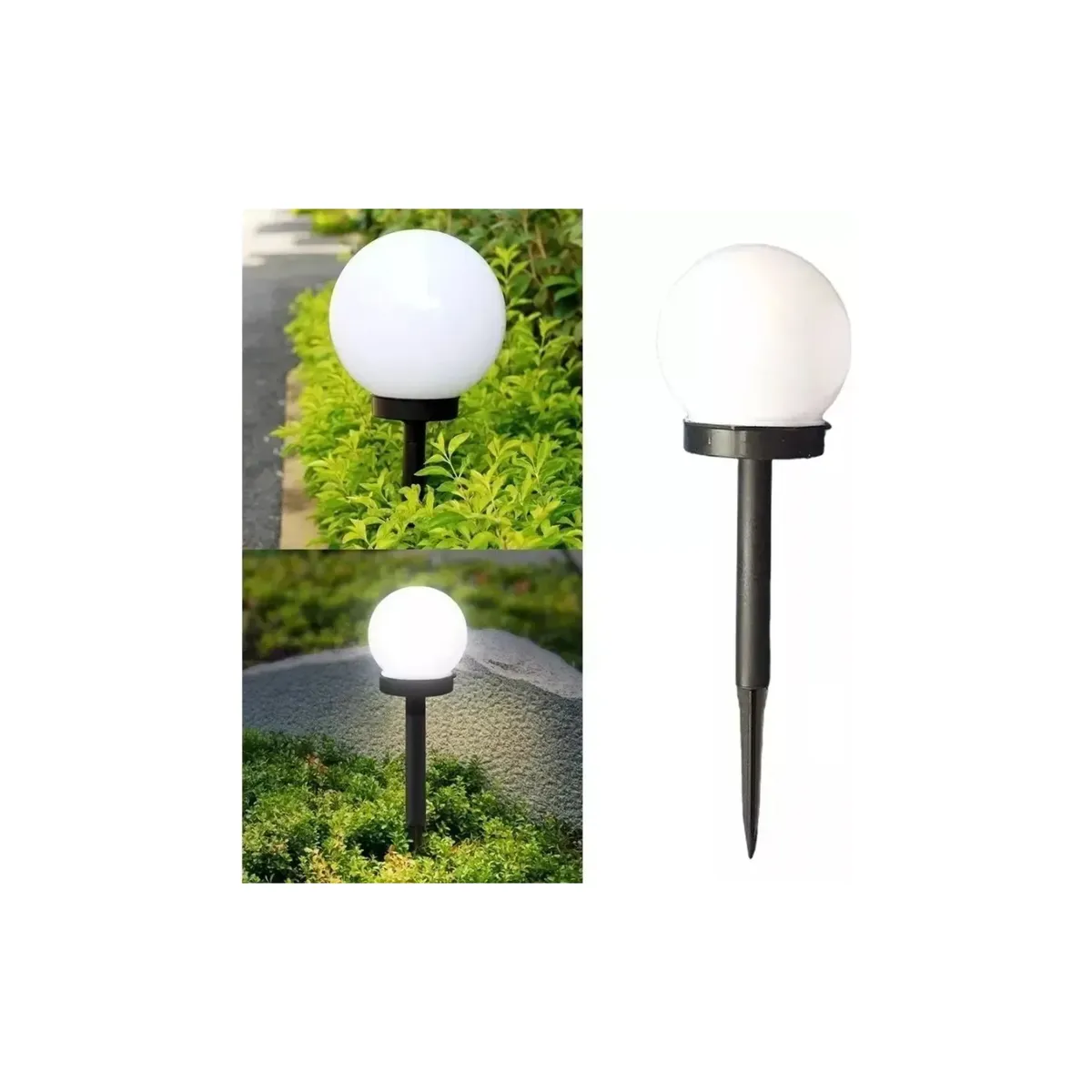 GENERICO - X3 Foco Jardin Solar Estaca Led Lámparas Globo Exteriores