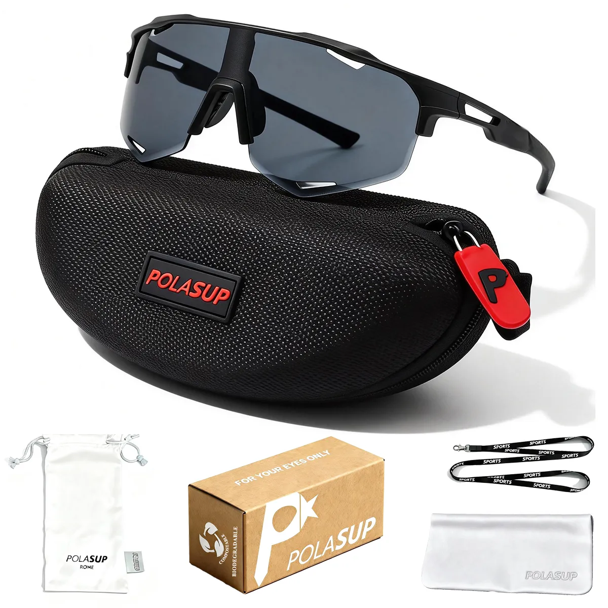POLASUP - POLASUP LENTES Gafas de sol para  ciclismo deportes y actividades al aire libre unisex CORRER UV400