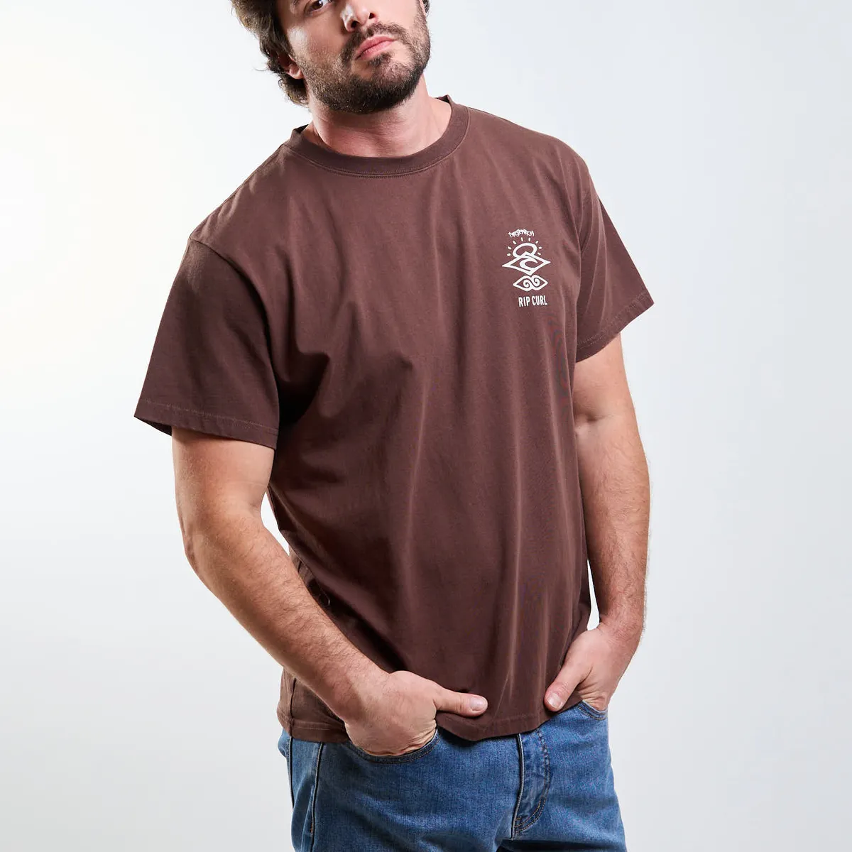 RIP CURL - Polera MC Shore Café Hombre Rip Curl