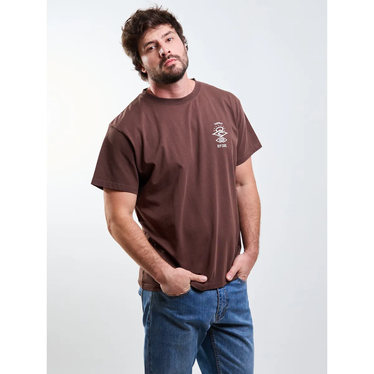 RIP CURL - Polera MC Shore Café Hombre Rip Curl