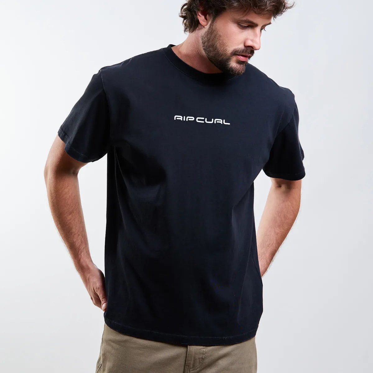 RIP CURL - Polera MC Salt Negro Hombre Rip Curl