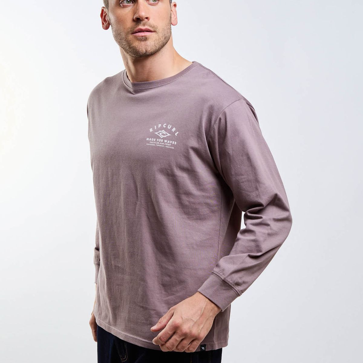 RIP CURL - Polera ML Blueway Café Hombre Rip Curl