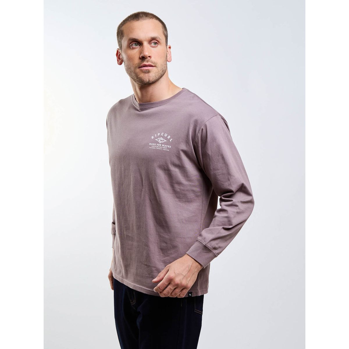 RIP CURL - Polera ML Blueway Café Hombre Rip Curl