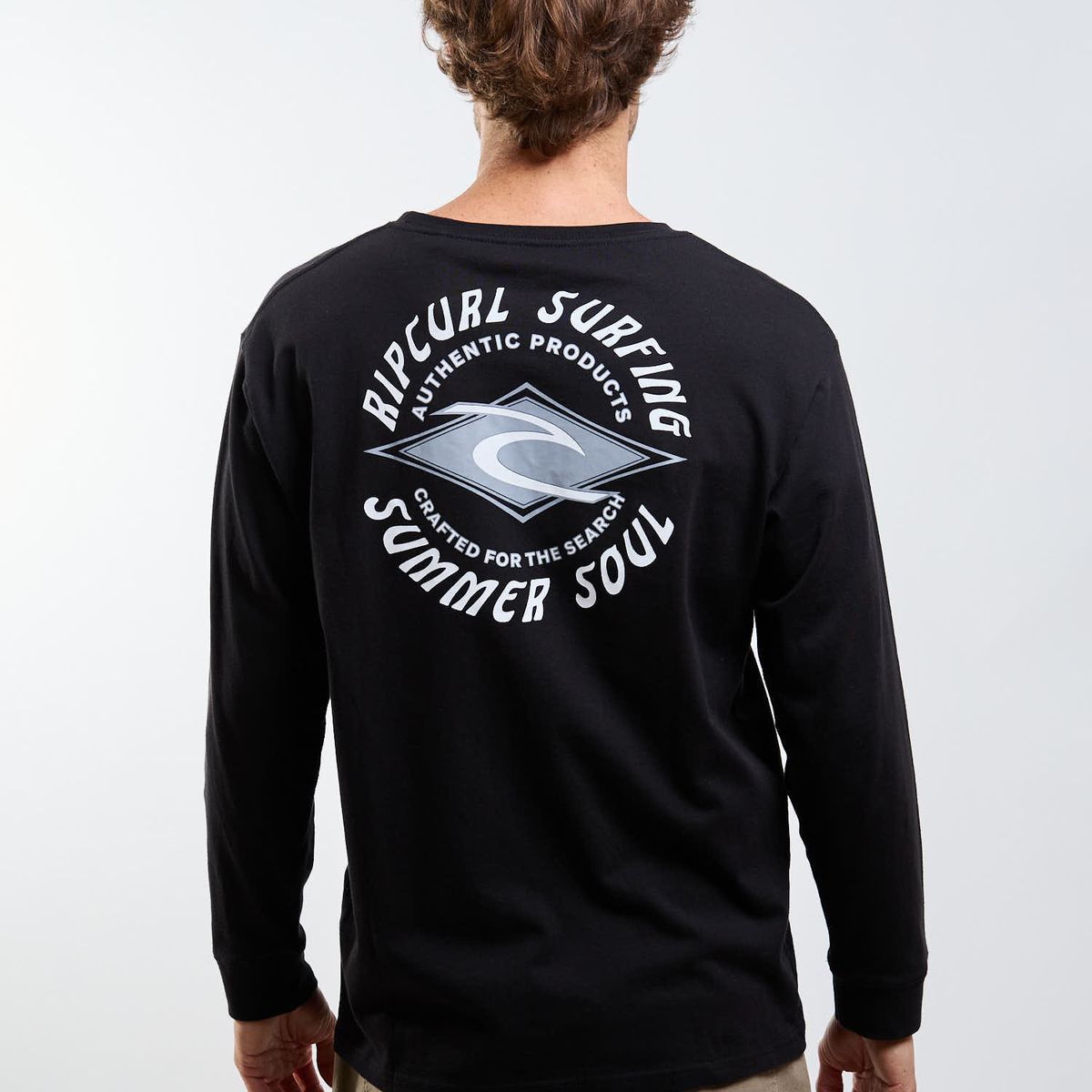 RIP CURL - Polera ML Coastal Negro Hombre Rip Curl