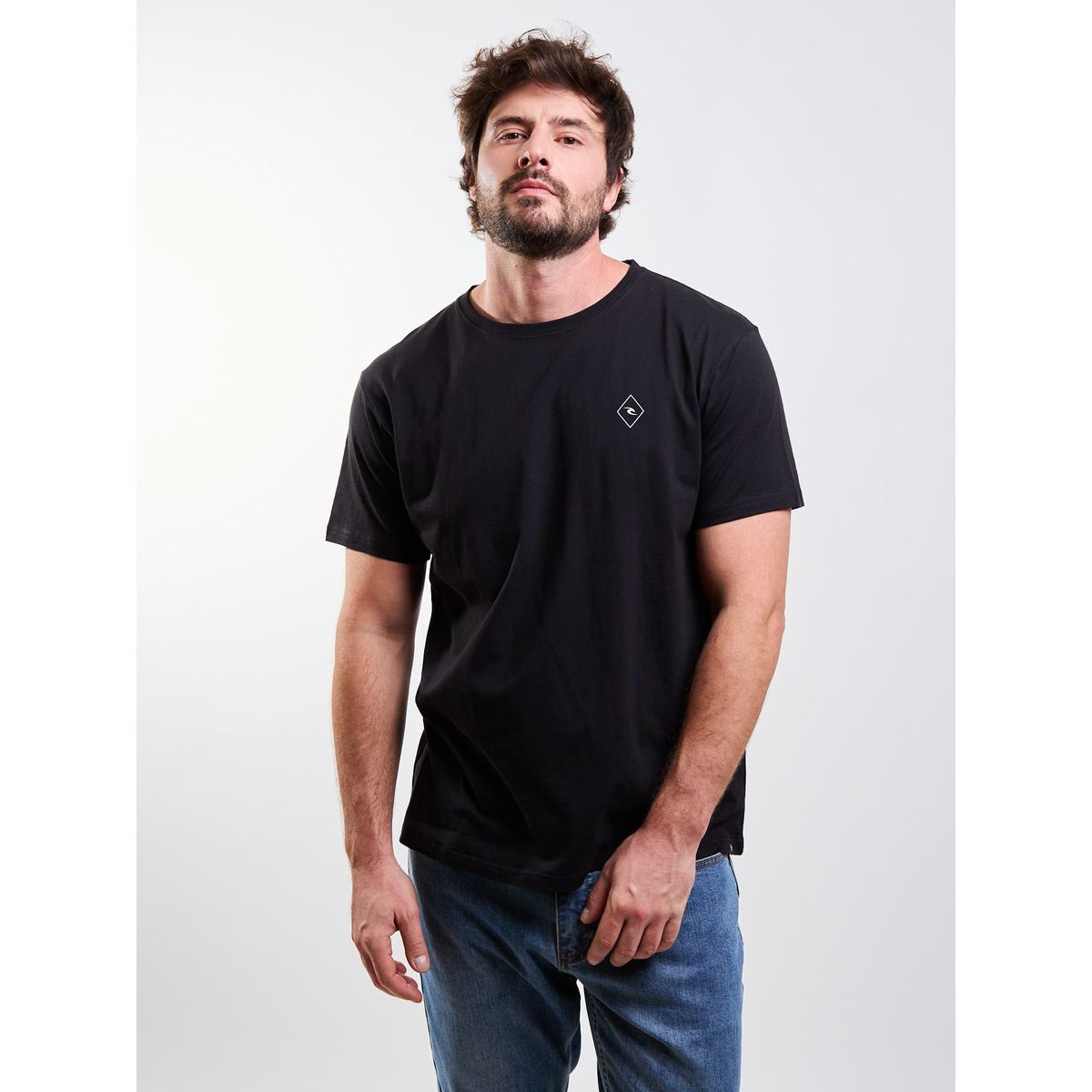 RIP CURL - Polera MC Freewave Negro Hombre Rip Curl