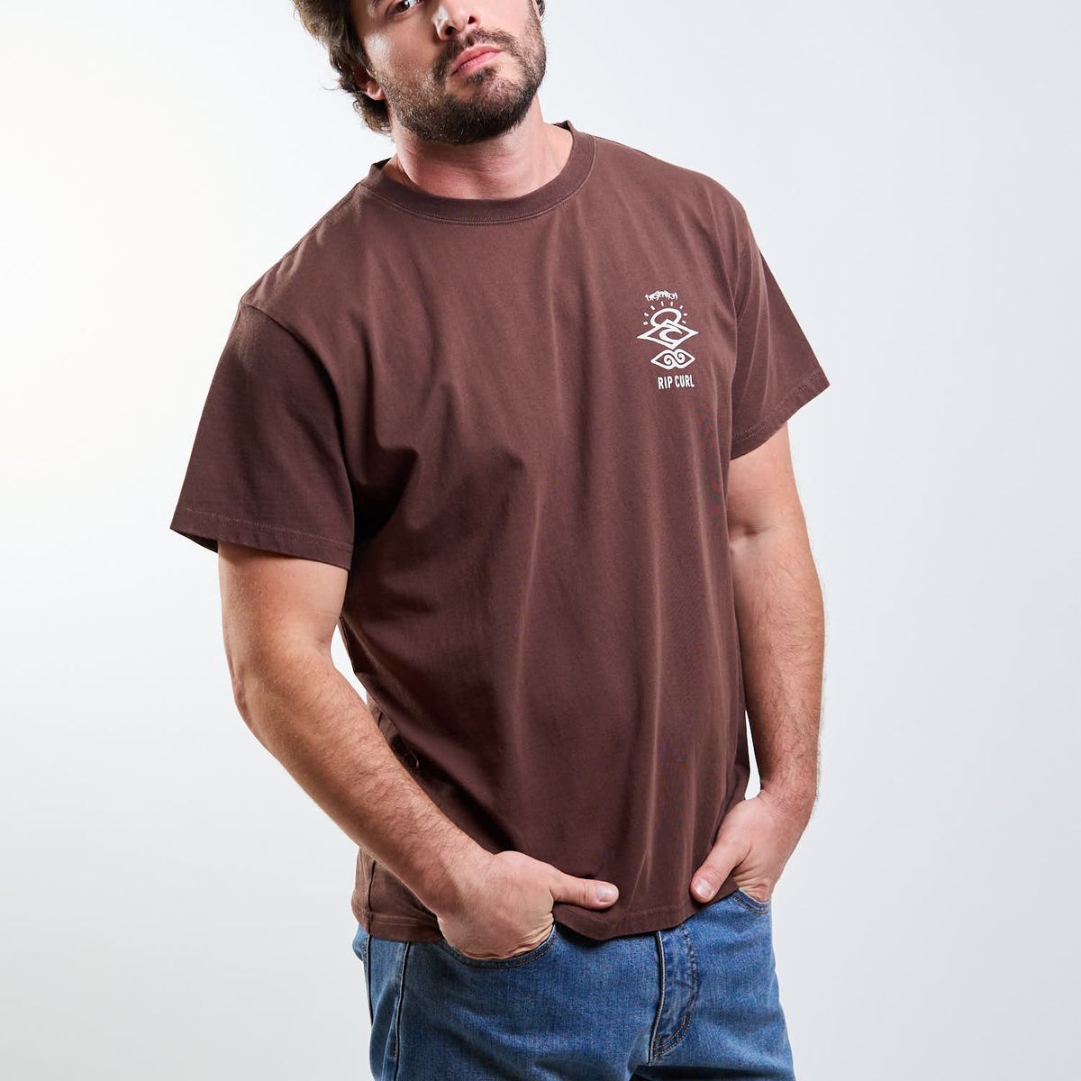 RIP CURL - Polera MC Shore Café Hombre Rip Curl