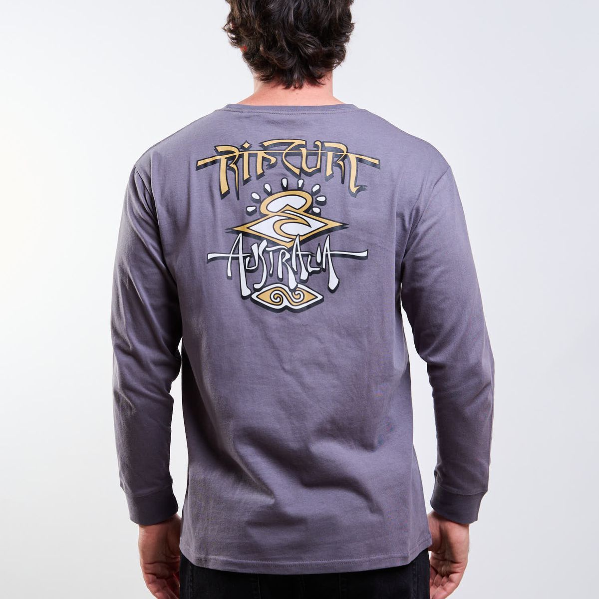 RIP CURL - Polera ML Seaborn Gris Hombre Rip Curl