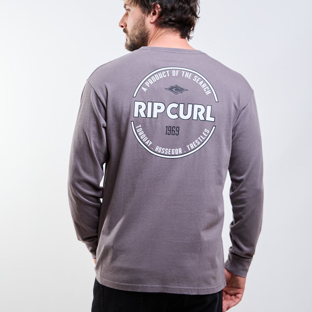 RIP CURL - Polera ML Endless Gris Hombre Rip Curl