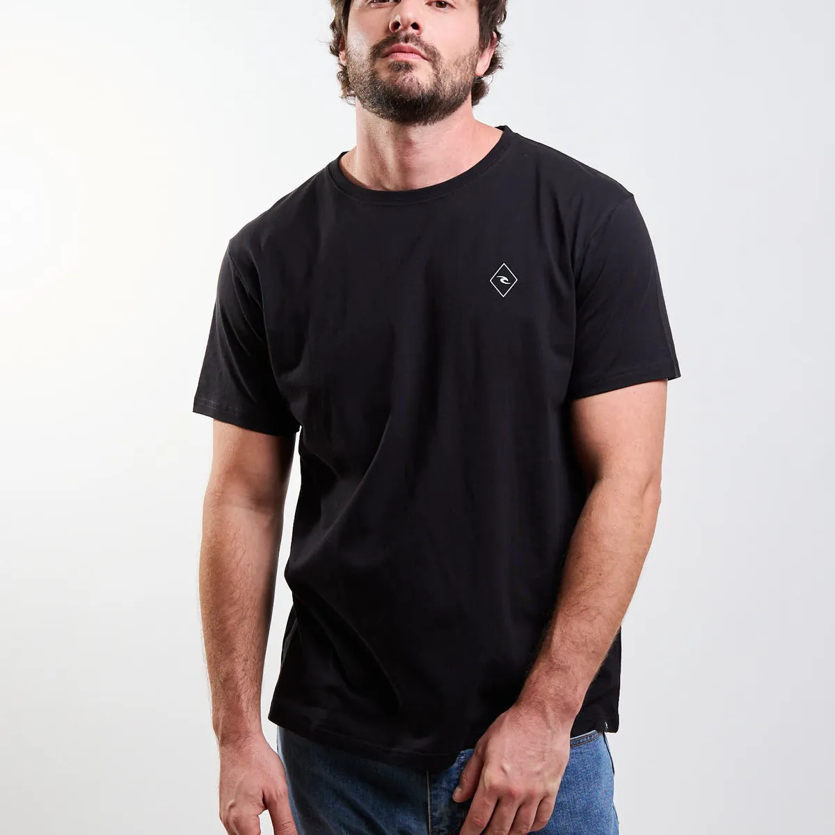 RIP CURL - Polera MC Freewave Negro Hombre Rip Curl