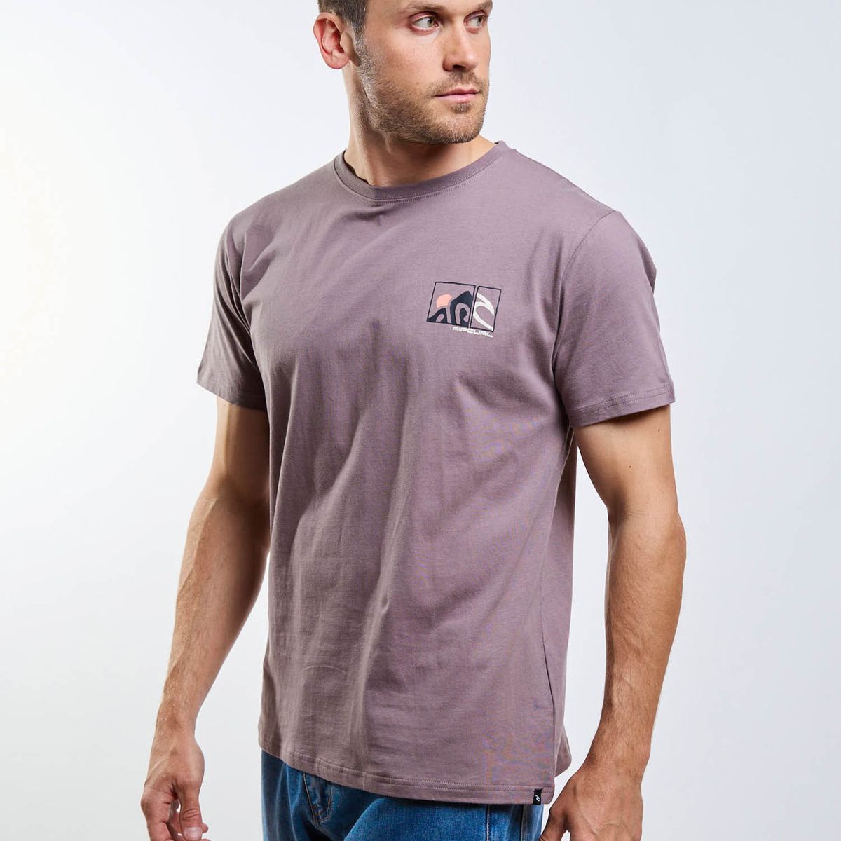 RIP CURL - Polera MC Explorer Café Hombre Rip Curl