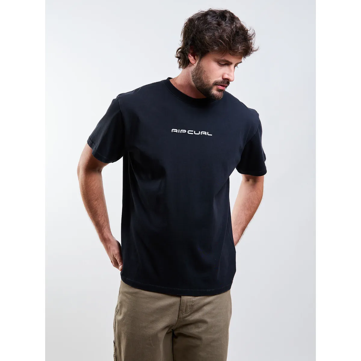 RIP CURL - Polera MC Salt Negro Hombre Rip Curl