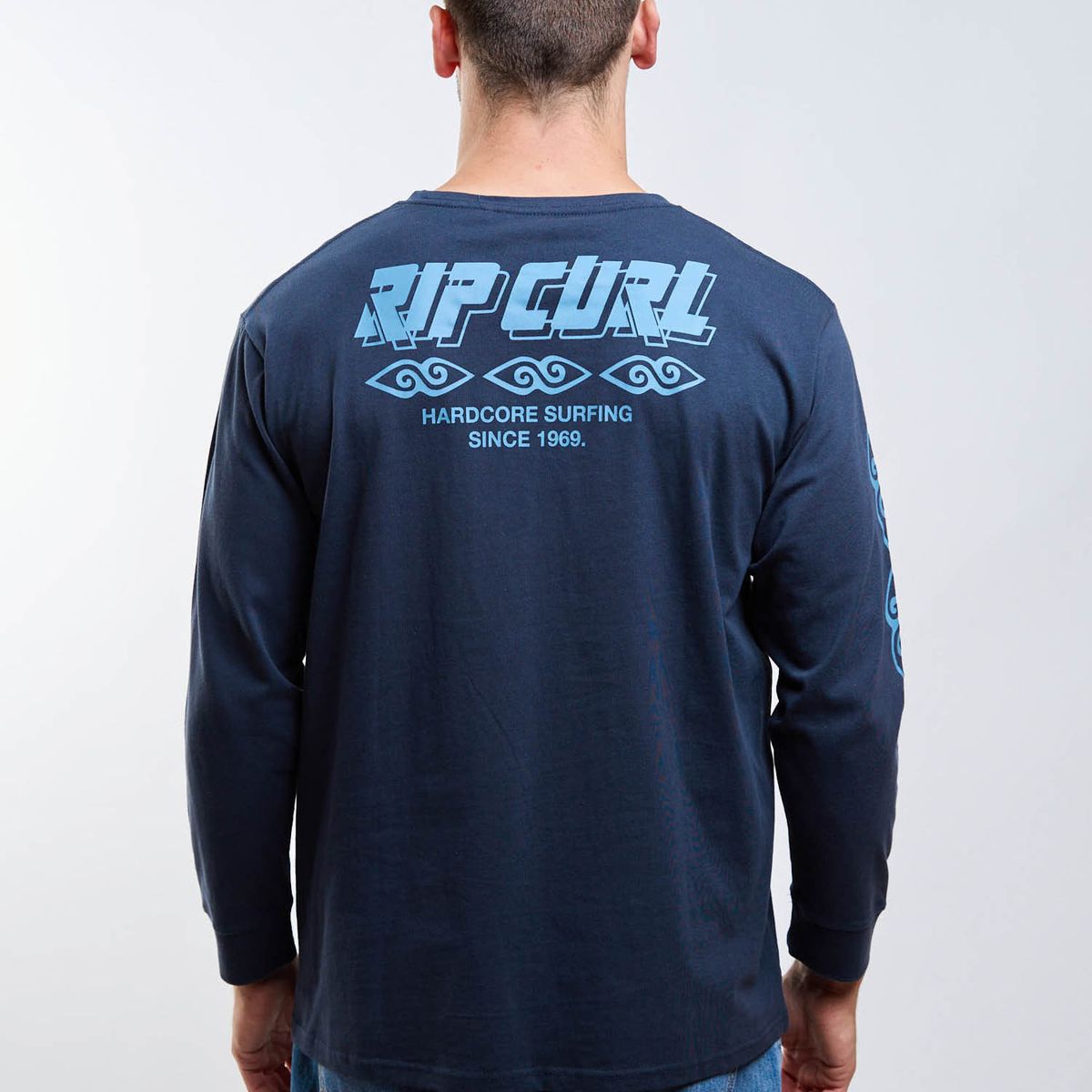 RIP CURL - Polera ML Sunwave Azul Hombre Rip Curl