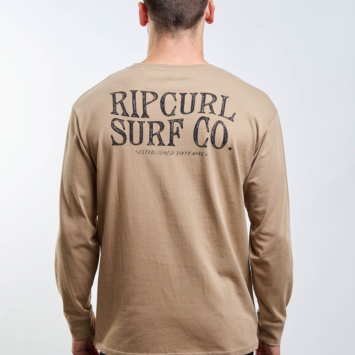 RIP CURL - Polera ML Wildsea Café Hombre Rip Curl