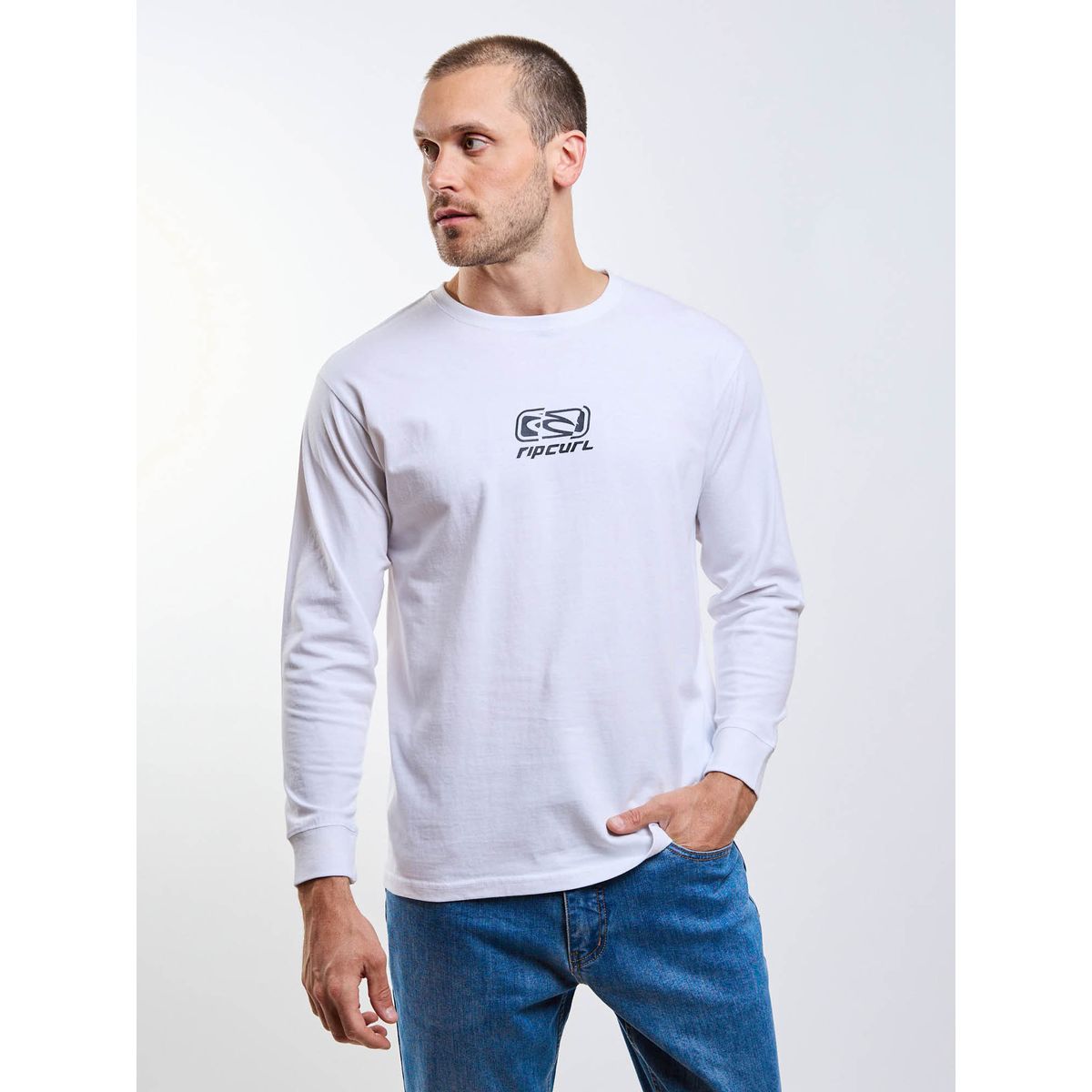 RIP CURL - Polera ML Voyager Blanco Hombre Rip Curl