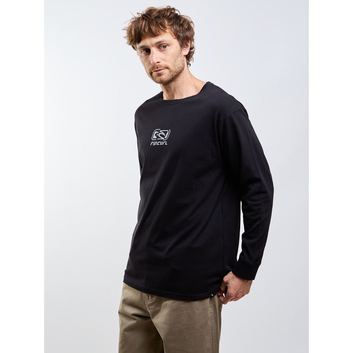 RIP CURL - Polera ML Voyager Negro Hombre Rip Curl