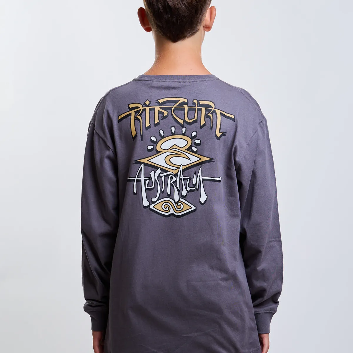 RIP CURL - Polera ML Current Gris Infantil Rip Curl