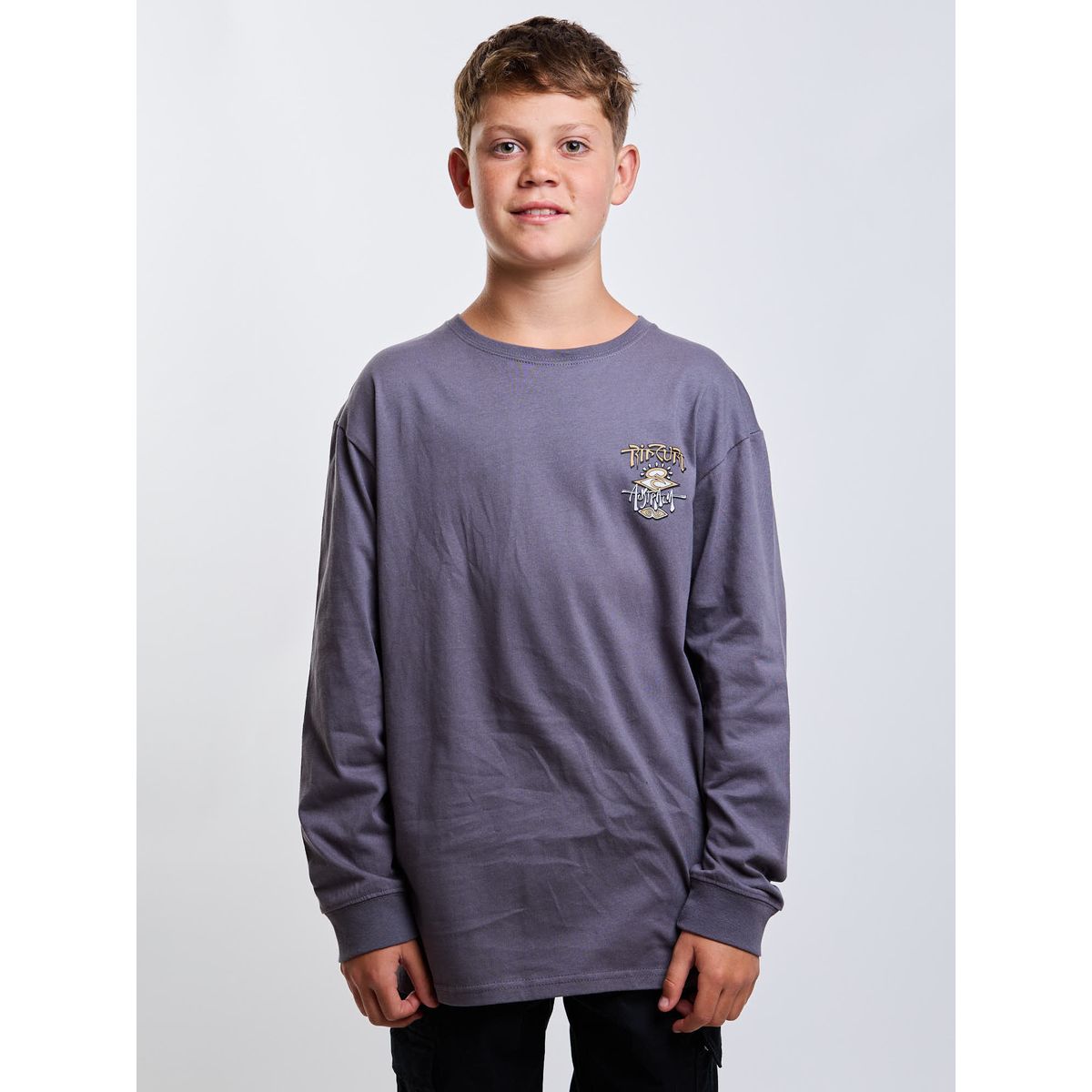 RIP CURL - Polera ML Current Gris Infantil Rip Curl