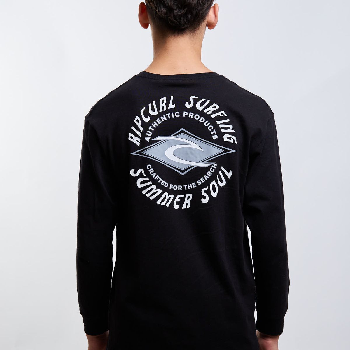 RIP CURL - Polera ML Southwave Negro Infantil Rip Curl