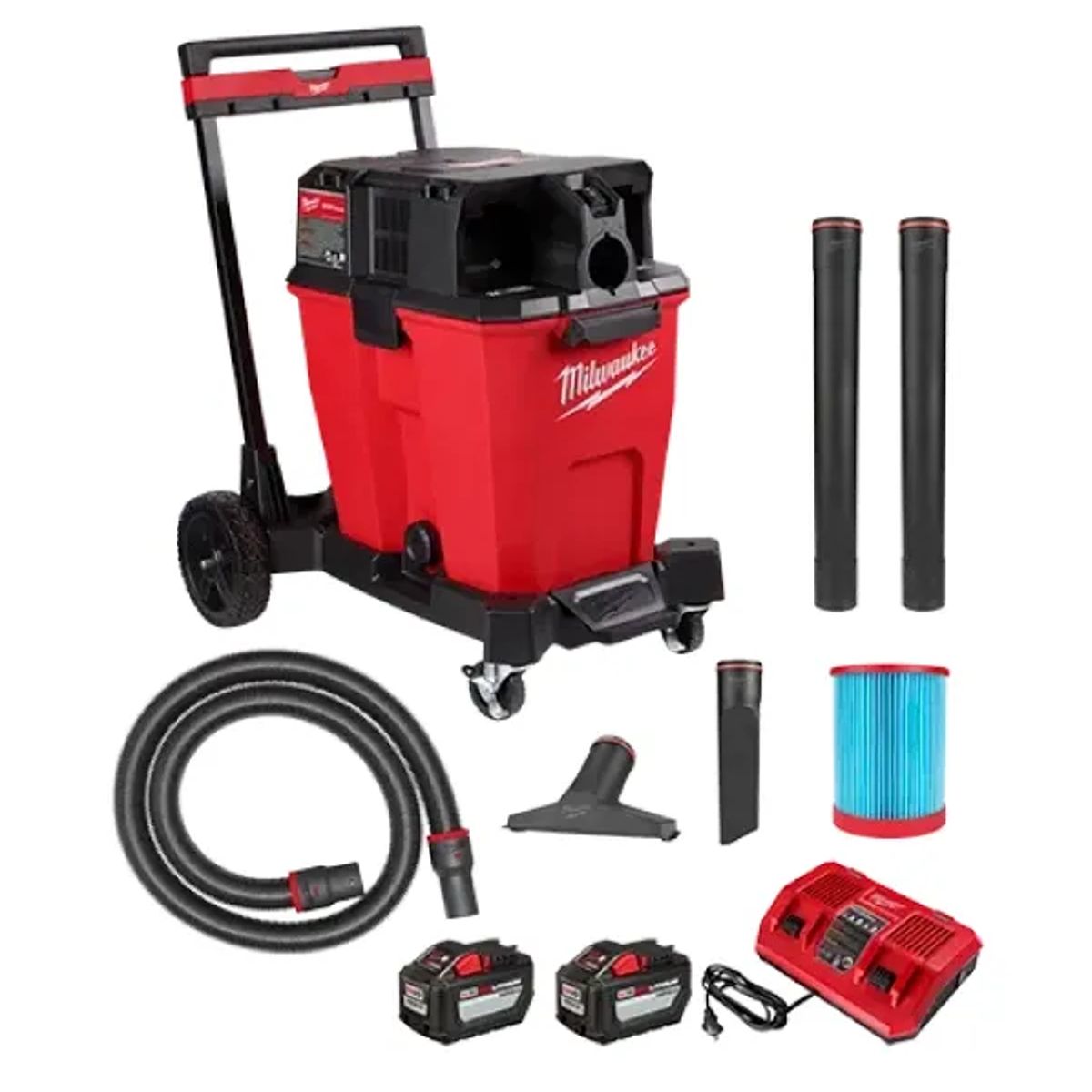 MILWAUKEE - Aspiradora inalámbrica Milwaukee M18 12 galones (0930-22HD) - Rojo
