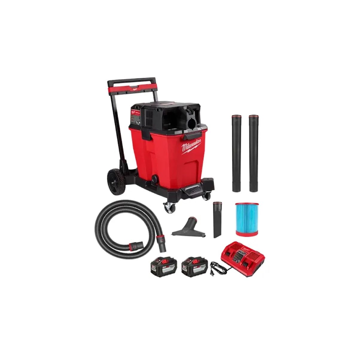 MILWAUKEE - Aspiradora inalámbrica Milwaukee M18 12 galones (0930-22HD) - Rojo
